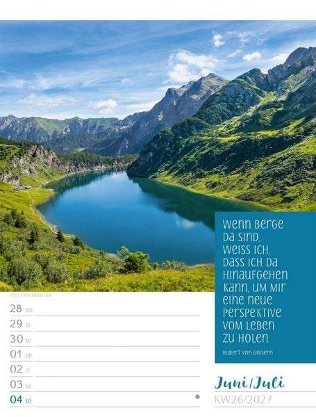 Produktbild: Augenblicke der Achtsamkeit Wochenplaner Kalender 2027