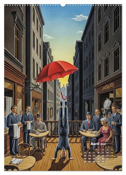 Produktbild: Dali und Magritte: zwei surreale Wirklichkeiten (Wandkalender 2027 DIN A2 hoch), CALVENDO Monatskalender