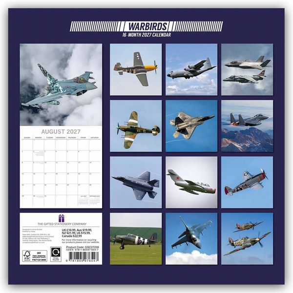 Produktbild: Warbirds &ndash; Kampfflugzeuge 2027 &ndash; 16-Monatskalender