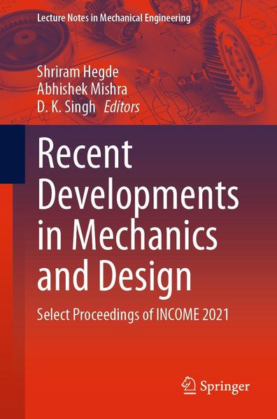 Produktbild: Recent Developments in Mechanics and Design