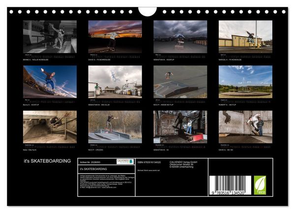 Produktbild: it's SKATEBOARDING (Wandkalender 2026 DIN A4 quer), CALVENDO Monatskalender