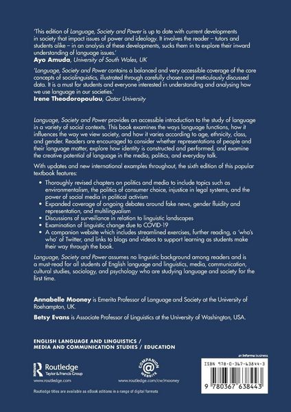 Produktbild: Language, Society and Power