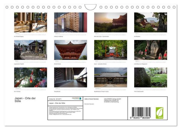 Produktbild: Japan - Orte der Stille (Wandkalender 2026 DIN A4 quer), CALVENDO Monatskalender