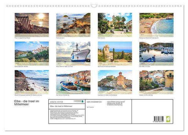 Produktbild: Elba - die Insel im Mittelmeer (Wandkalender 2027 DIN A2 quer), CALVENDO Monatskalender