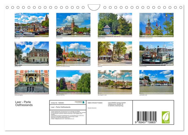 Produktbild: Leer - Perle Ostfrieslands (Wandkalender 2026 DIN A4 quer), CALVENDO Monatskalender