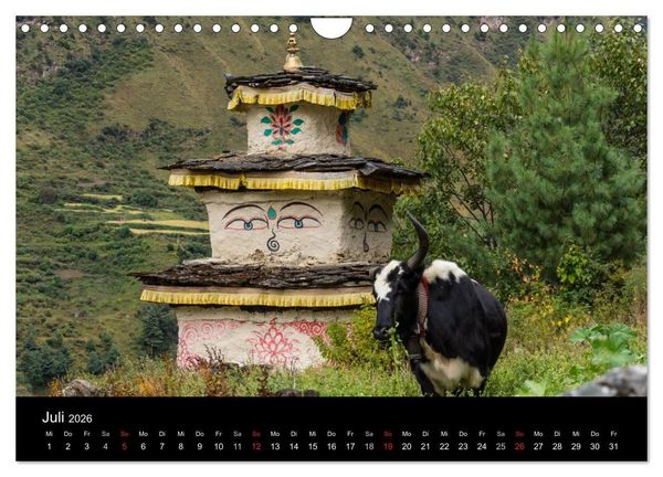 Produktbild: Buddhistische Ch&ouml;rten im Himalaya (Wandkalender 2026 DIN A4 quer), CALVENDO Monatskalender
