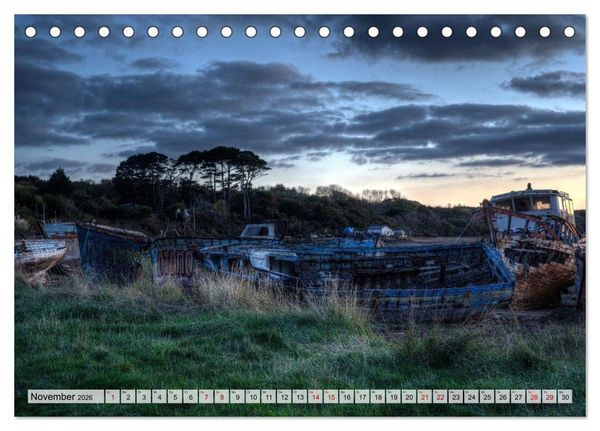Produktbild: Cimeti&egrave;re de Bateaux de Rostellec (Tischkalender 2026 DIN A5 quer), CALVENDO Monatskalender