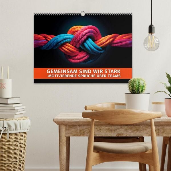 Produktbild: Gemeinsam sind wir stark - motivierende Spr&uuml;che &uuml;ber Teams (Wandkalender 2026 DIN A3 quer), CALVENDO Monatskalender