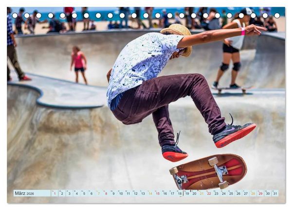Produktbild: Skateboarding - nichts f&uuml;r Weicheier (Tischkalender 2026 DIN A5 quer), CALVENDO Monatskalender
