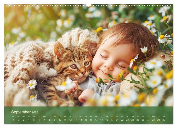 Produktbild: Zauberhafte Babys. S&uuml;&szlig;e Momente mit niedlichen Tieren (hochwertiger Premium Wandkalender 2026 DIN A2 quer), Kunstdruck in Hochglanz