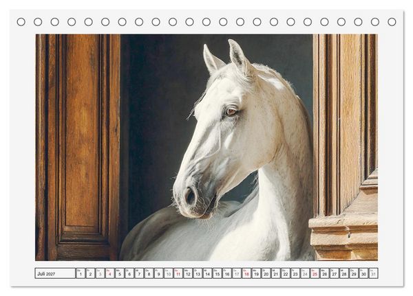 Produktbild: Spanische Eleganz. Edle Schimmel auf dem Gest&uuml;t (Tischkalender 2027 DIN A5 quer), CALVENDO Monatskalender