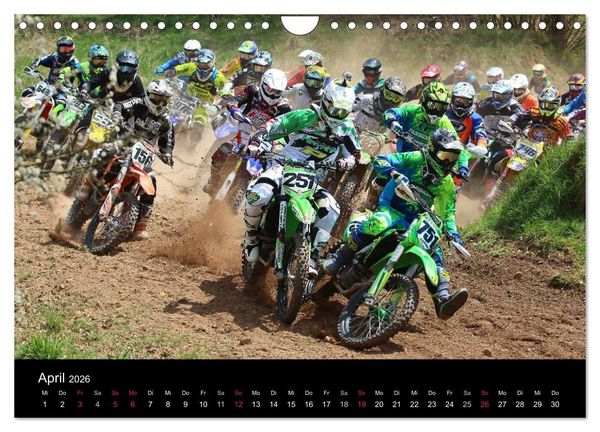Produktbild: Motocross Kalender - Emotionen auf 2 R&auml;dern (Wandkalender 2026 DIN A4 quer), CALVENDO Monatskalender