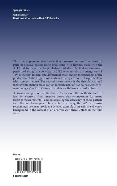 Produktbild: Physics with Electrons in the ATLAS Detector