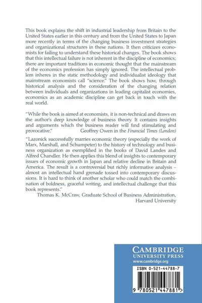 Produktbild: Business Organization and the Myth of the Market Economy