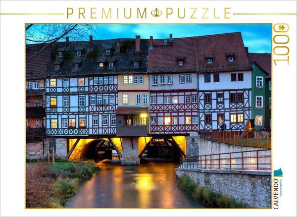 CALVENDO Puzzle Erfurt. Krämerbrücke | 1000 Teile Lege-Größe 64x48cm Foto-Puzzle für glückliche Stunden