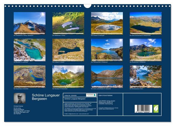 Produktbild: Sch&ouml;ne Lungauer Bergseen (Wandkalender 2026 DIN A3 quer), CALVENDO Monatskalender