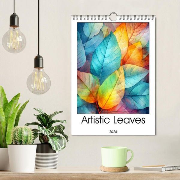 Produktbild: Artistic Leaves (Wall Calendar 2026 DIN A4 portrait), CALVENDO 12 Month Wall Calendar