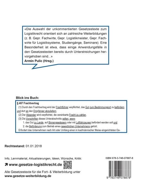 Produktbild: Logistikrecht