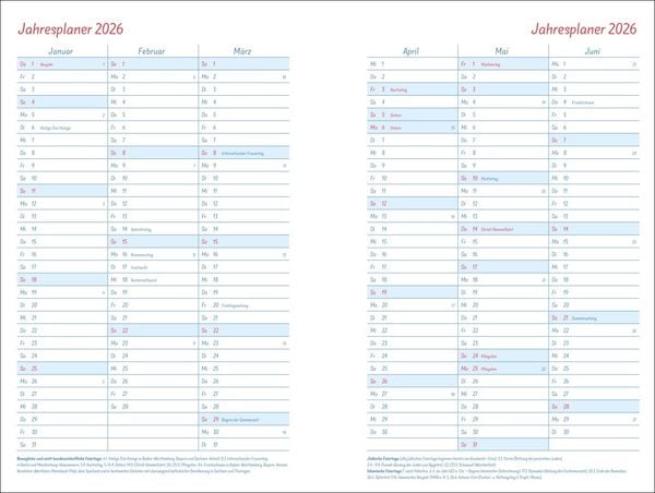 Produktbild: Helme Heine: Familienplaner-Buch A6 2026