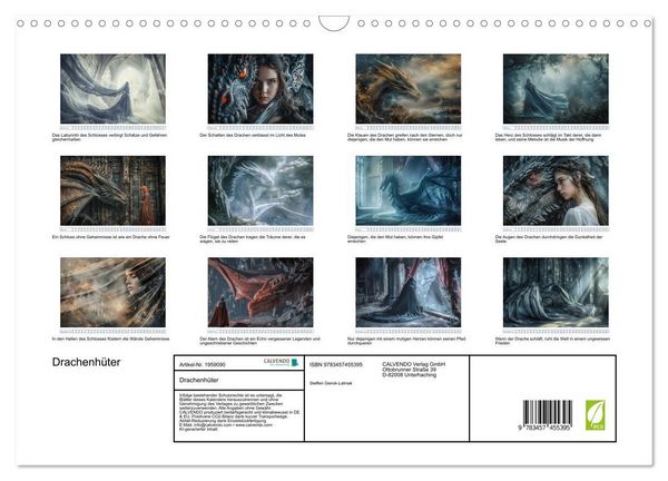 Produktbild: Drachenh&uuml;ter (Wandkalender 2026 DIN A3 quer), CALVENDO Monatskalender