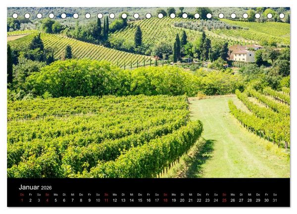 Produktbild: Toskana Landschaften (Tischkalender 2026 DIN A5 quer), CALVENDO Monatskalender