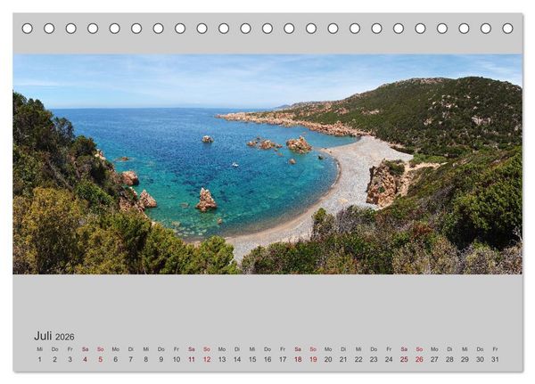 Produktbild: Sardinien &ndash; Die Nordk&uuml;ste (Tischkalender 2026 DIN A5 quer), CALVENDO Monatskalender