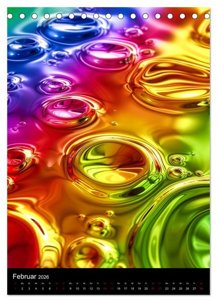 Produktbild: Tanz der Farben - Bunt durch das Jahr (Tischkalender 2026 DIN A5 hoch), CALVENDO Monatskalender