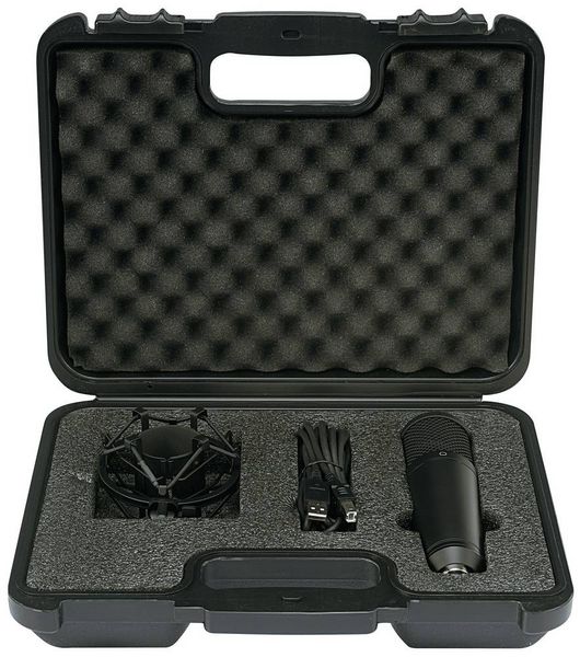 Produktbild: USB-Studiomikrofon Renkforce CU-4 &Uuml;bertragungsart (Details):Kabelgebunden inkl. Kabel, inkl. Koffer, inkl Spinne