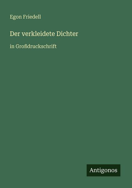 Produktbild: Der verkleidete Dichter