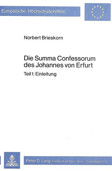 Produktbild: Die Summa Confessorum des Johannes von Erfurt