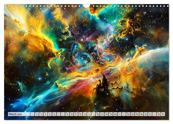 Produktbild: Dazzling Nebulae (Wall Calendar 2026 DIN A3 landscape), CALVENDO 12 Month Wall Calendar