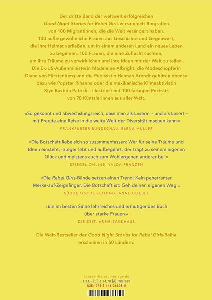 Produktbild: Good Night Stories for Rebel Girls - 100 Migrantinnen, die die Welt ver&auml;ndern