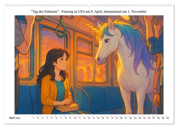 Produktbild: Kalender der kuriosen Feiertage (hochwertiger Premium Wandkalender 2026 DIN A2 quer), Kunstdruck in Hochglanz