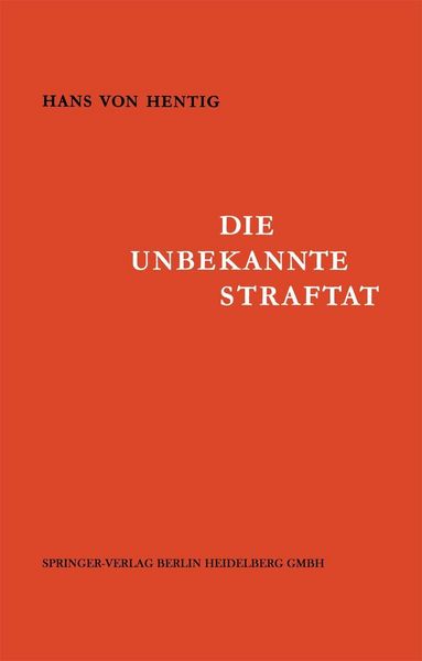 Produktbild: Die Unbekannte Straftat