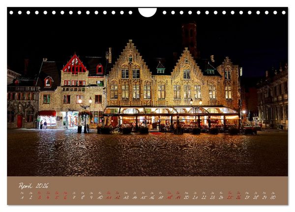 Produktbild: Br&uuml;gge und Gent im Zwielicht (Wandkalender 2026 DIN A4 quer), CALVENDO Monatskalender