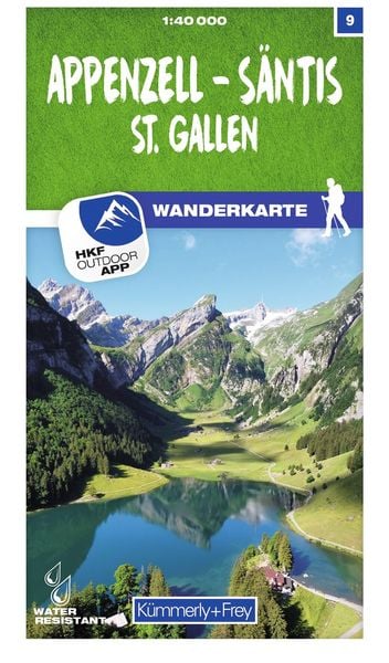 Produktbild: Appenzell - S&auml;ntis / St. Gallen 09 Wanderkarte 1:40 000 matt laminiert