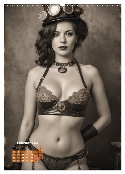 Produktbild: Steampunk erotisch (hochwertiger Premium Wandkalender 2026 DIN A2 hoch), Kunstdruck in Hochglanz