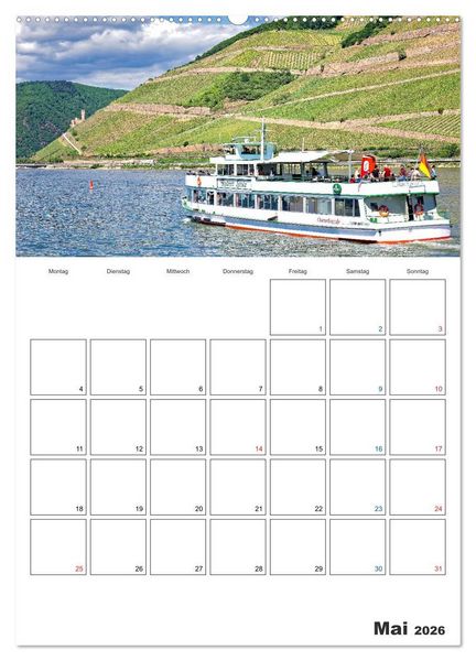 Produktbild: Rheingau Terminplaner (Wandkalender 2026 DIN A2 hoch), CALVENDO Monatskalender