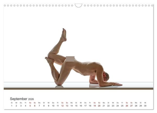 Produktbild: Form und Sinnlichkeit - minimalistische M&auml;nnerakte (Wandkalender 2026 DIN A3 quer), CALVENDO Monatskalender
