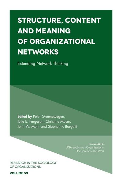 Produktbild: Structure, Content and Meaning of Organizational Networks