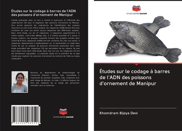 Produktbild: &Eacute;tudes sur le codage &agrave; barres de l'ADN des poissons d'ornement de Manipur