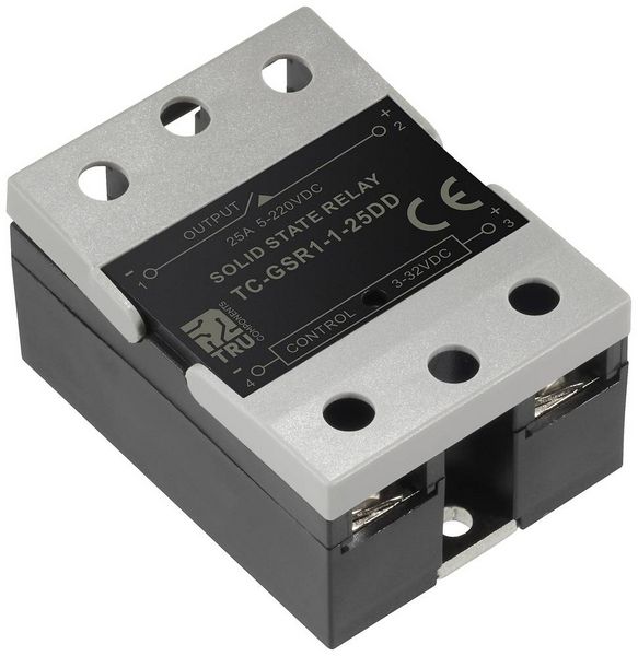 Produktbild: TRU COMPONENTS Halbleiterrelais TC-GSR-1-25DD 25 A Schaltspannung (max.): 220 V/DC Gleichstromschaltung 1 St.