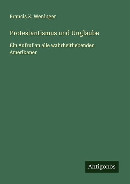 Produktbild: Protestantismus und Unglaube
