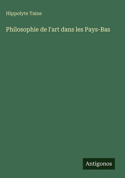 Produktbild: Philosophie de l'art dans les Pays-Bas