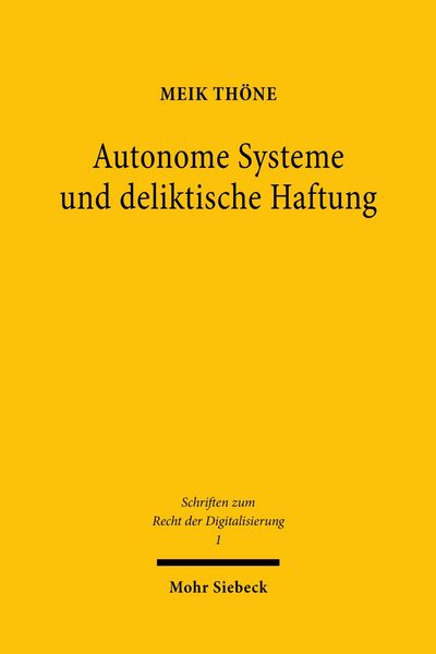 Produktbild: Autonome Systeme und deliktische Haftung