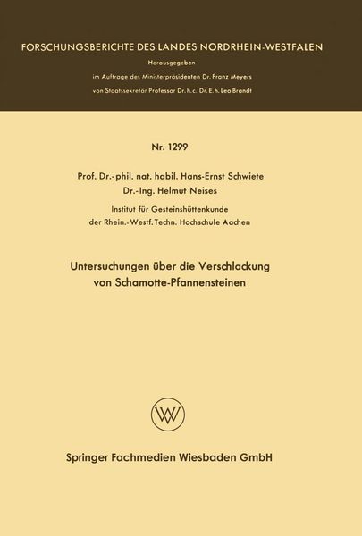 Produktbild: Untersuchungen &uuml;ber die Verschlackung von Schamotte-Pfannensteinen