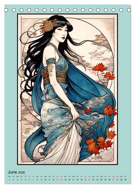 Produktbild: Women's Images of the Belle &Eacute;poque (Desk Calendar 2026 DIN A5 portrait), CALVENDO 12 Month DeskCalendar