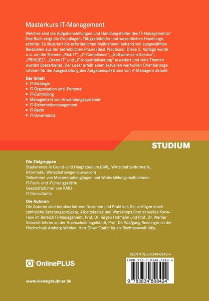 Produktbild: Masterkurs IT-Management
