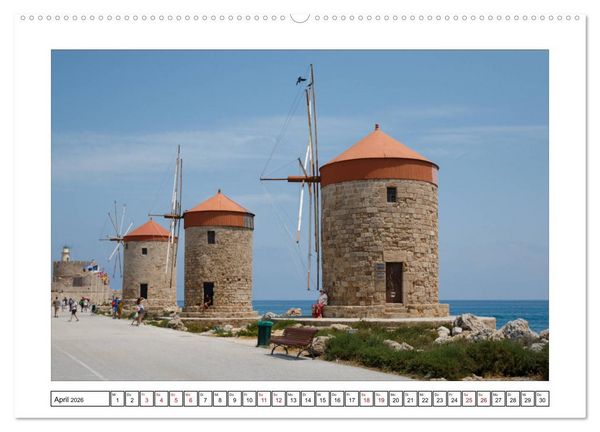 Produktbild: Rhodos, eine Sonneninsel (hochwertiger Premium Wandkalender 2026 DIN A2 quer), Kunstdruck in Hochglanz