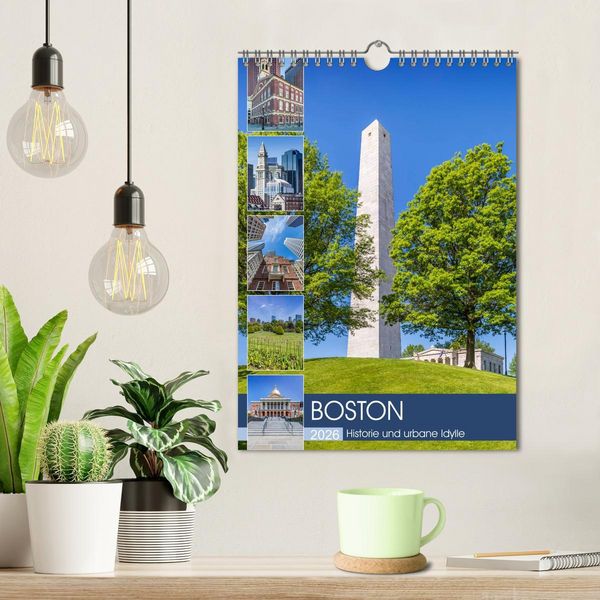 Produktbild: BOSTON Historie und urbane Idylle (Wandkalender 2026 DIN A4 hoch), CALVENDO Monatskalender